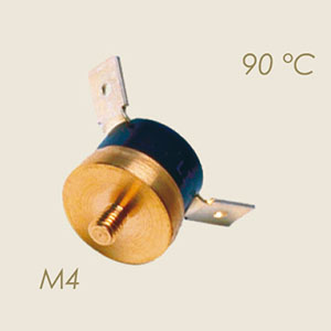 90° disc thermostat with screw and open winglets