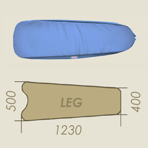 Prontotop lower LEG sky blue HR3 A=400 B=1230 C=500