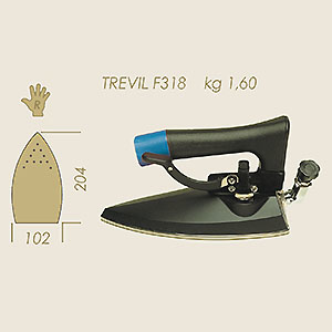 Trevil F318 all steam iron Kg 1,600 A=204 B=102