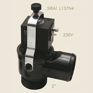 Sirai L137N4 2" 230 V water exhaust solenoid valve