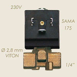 Sama 175 1/4"F F 230 V Ø 2,8 viton solenoid valve 