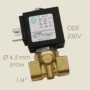 elettrovalvola Ode 1/4" EPDM Ø 4,5 230 V