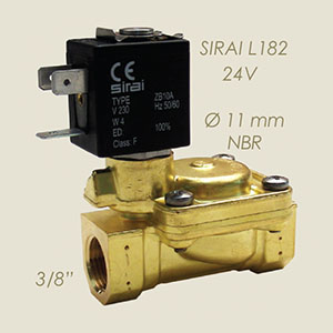 Sirai L182 3/8"F F 24 V water solenoid valve