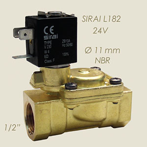 Sirai L182 1/2"F F 24 V water solenoid valve