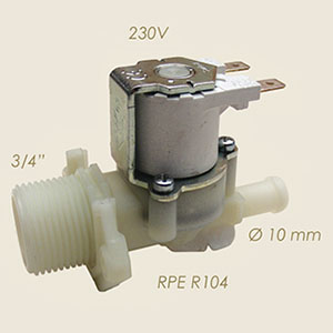 3/4"M hose holder 230 V water solenoid valve