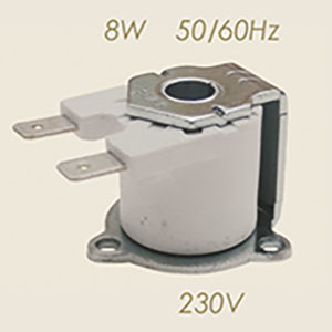 water solenoid valve 230 V coil