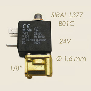 Sirai L377 B01C-03C 1/8" 24 V Luft Magnetventil