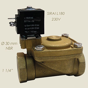 Sirai L180 1 1/4" 220 V water solenoid valve