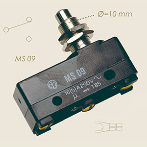 MS09 small threaded push button micro