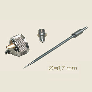 niddle nozzle and cap ø 0,7 mm