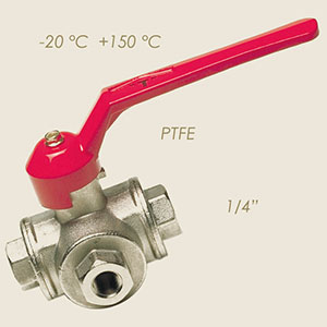 1/4"F 3 ways ball valve