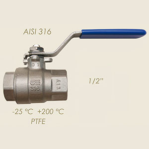 1/2" steel ball valve