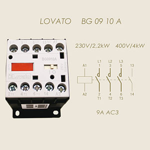 BG09 remote control switch 2,2 KW 230 V or 4 KW 400 V