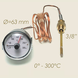 telethermostat Ø 63 0° to 300° with probe l=3000 3/8" connection