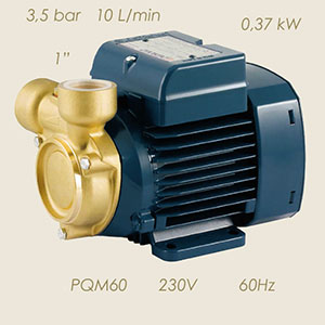 Pedrollo pump PQM60 230/1/60 1"-1" brass head