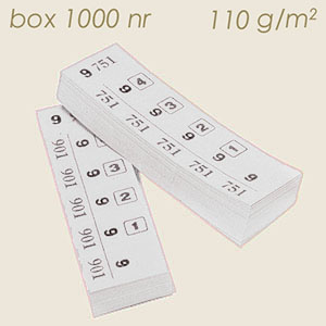 white daily marking (1000 numbers) 110 gr/mq