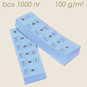 hellblaue Tagesmarkierung (1000 Nummer) 100 gr/mq 