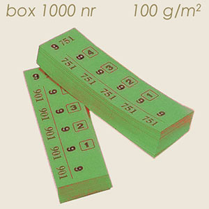 marcatura numerata verde (1000 numeri) 100 gr/mq