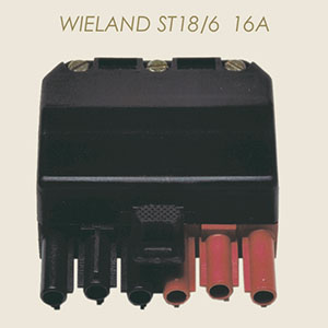 Wieland ST 18/6 15 A plug with hook