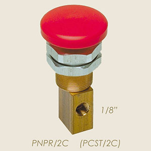 PNPR/2C (PCST/2C) 1/8" 2 Wege Ventil mit Druckknopf