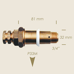 HM P33 mechanical lower steam valve