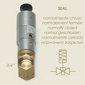 SEAL 3/4" normally closed with recoil gate valve
