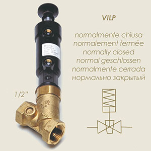 VILP 1/2" normally closed with recoil 45° inclined valve