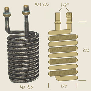 PM10 Maxi nickeled serpentine A=295 B=179