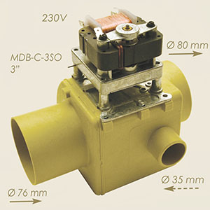3" 230 V normally closed drain water valve MDB-C-3SO