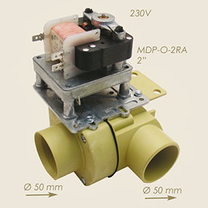 2" 230 V normally open drain valve elbow MDP-O-2RA