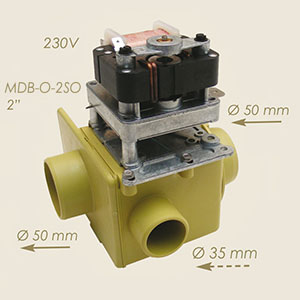 2" 230 V normally open drain valve MDB-O-2SO