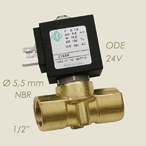 Ode 1/2" NBR Ø 5,5 24 V solenoid valve
