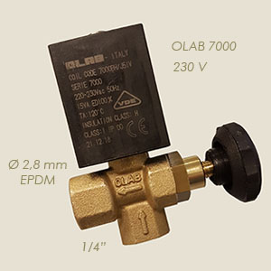 Olab 7000 1/4"II II 220 V Magnetventil mit Regulierung
