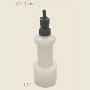 1,2L bottle with valve-plug for filling boilers