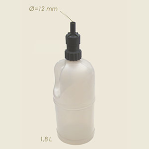 1,8L bottle with valve-plug for filling boilers