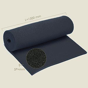 expanded polyester foam anthracite sp=30 2100x1500