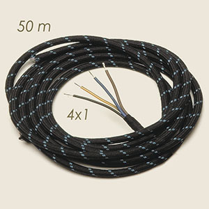 cable électrique 52 capillaires 4x1 revêtement coton