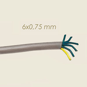 cable électrique silicone 6x0,75