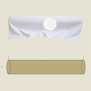cotton felt pad-mat for mangles Ø 250 l=1000 