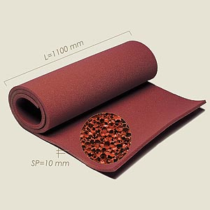 silicone schiumato rosso rigido sp=10 l=1100