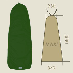 Überzug Modell MAXI dunkelgrün NOMEX A=350 B=1400 C=580