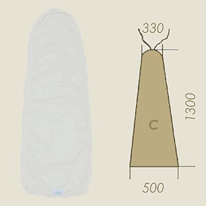 foderina modello C bianco IN A=330 B=1300 C=500