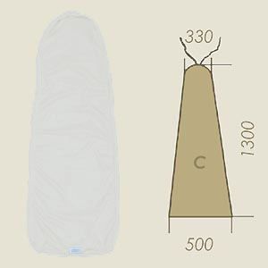 cover model C white IN A=330 B=1300 C=500