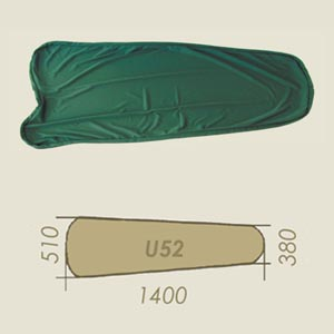 funda U52 verde oscuro STRETCH A=380 B=1400 C=510