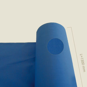 tissu AL 65% polyestère 35% coton bleu de cobalt l=1500