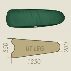 Prontotop inferior UT LEG verde oscuro HR3 A=280 B=1250 C=550