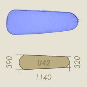 Prontotop supérieur U42 bleu clair HR3 A=320 B=1140 C=390