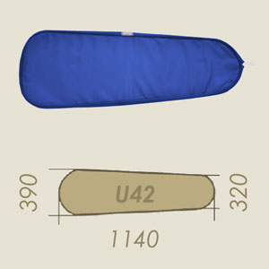 Prontotop supérieur U42 bleu HR3 A=320 B=1140 C=390