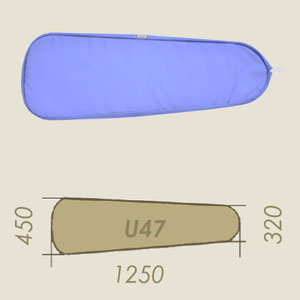 Prontotop supérieur U47 bleu clair HR3 A=320 B=1250 C=450