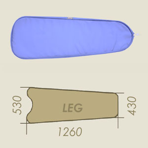 Prontotop supérieur UT LEG bleu clair HR3 A=310 B=1280 C=580